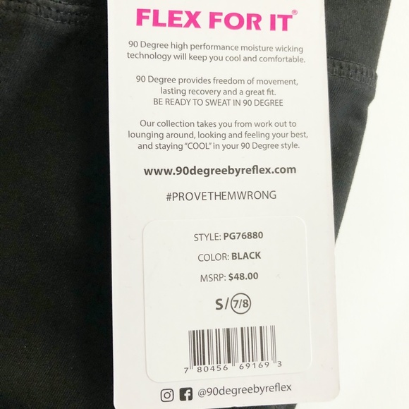 NWT 90 Degree by Reflex Girls Performance Legging Small - Picture 9 of 10